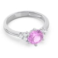 thumbnail image 3 of 2.15 Carat Round Cut Natural Diamond Pink Sapphire Gemstone Unique Proposal Ring for Women Solid 14K White Gold Size 9 by Diamond-Capitals, 3 of 7
