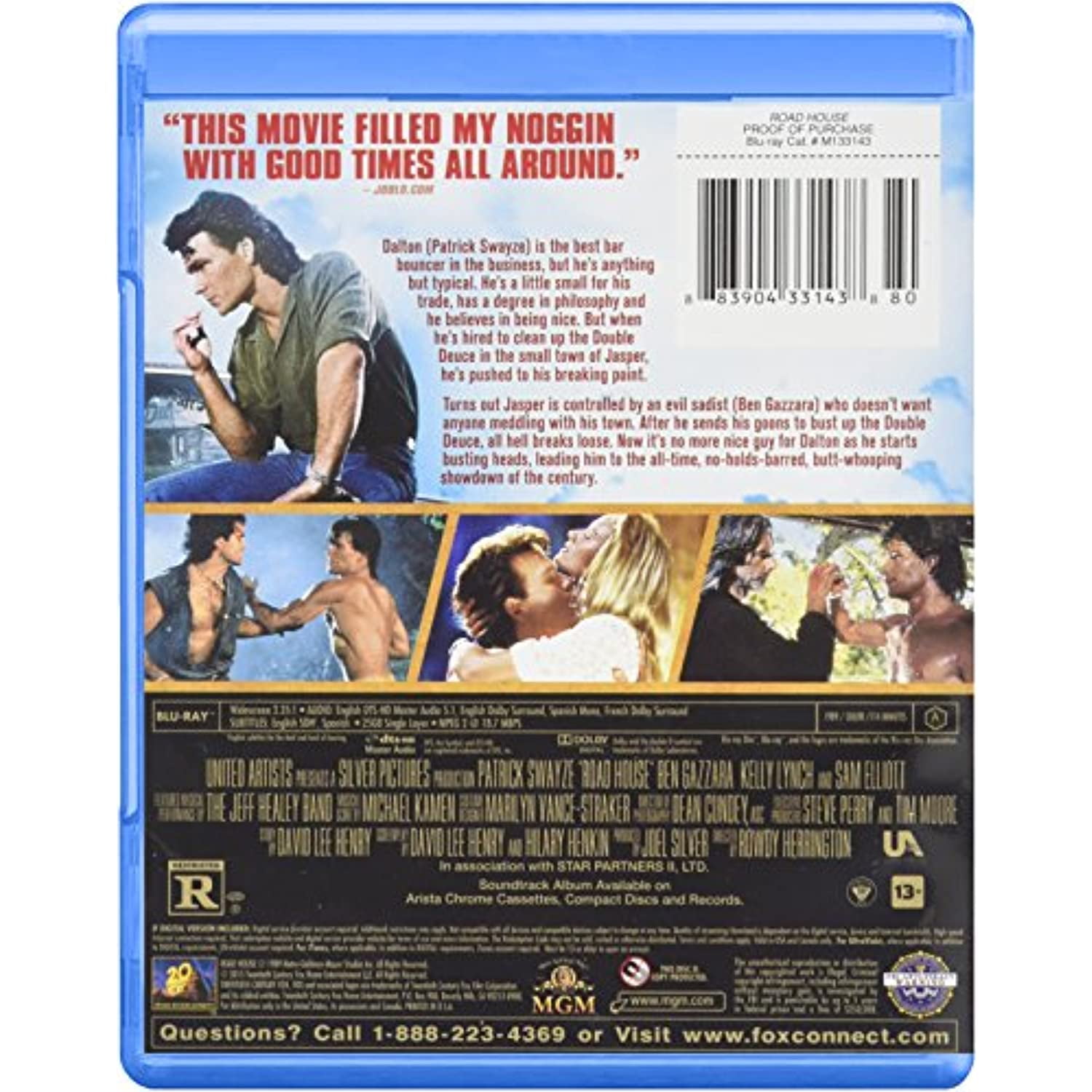 MGM Road House Action & Adventure Movie (Blu-ray) featuring Kevin