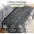 thumbnail image 2 of IdealHouse Heated Electric Blanket, Extra Large Flannel, 5 Heat Levels, Auto Shut-Off, Machine Washable, 84"x90", 2 of 7