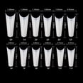 thumbnail image 5 of 500 Pieces Transparent Trapezoid Art Fake Nails Tips 10 Different Sizes French Fake Nail Tips for Women, 5 of 5