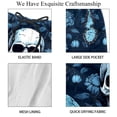 thumbnail image 4 of luoweisi Men's Beach Shorts Quick Dry Swim Trunks with Mesh Lining Skull Butterfly 2XL, 4 of 5