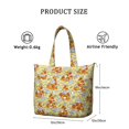 thumbnail image 4 of Large Capacity Travel Tote Bag Featuring Pizza Foodie Prints Lightweight Weekender Bag with Cartoon Fun Pizza Party Designs, Perfect for Gifts Weekend Getaways, 4 of 5