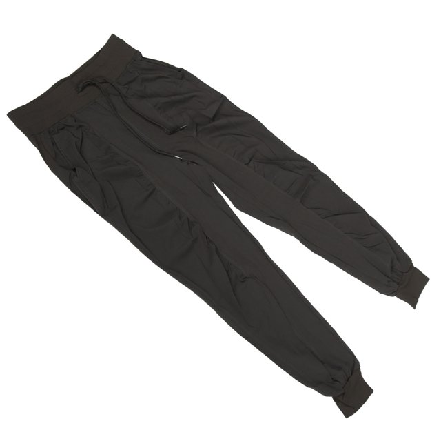 Pantalones para correr de poliéster con cierre de cordón, secado rápido, transpirables, color verde oliva, talla L
