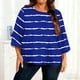 thumbnail image 1 of TaTaai Women's Gradient Print Long Sleeved T-shirt, Plus Size Round Neck Top, Lightweight Soft Design, All Seasons Wear, Casual Daily Party Work Dating Home Outfit Gift, 1 of 6