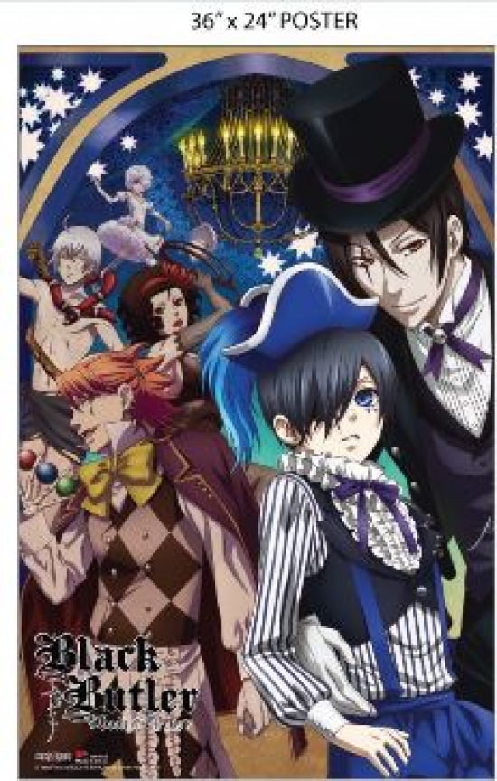 Manga Anime Black Butler Top Hat Smart Suit Canvas Art Print
