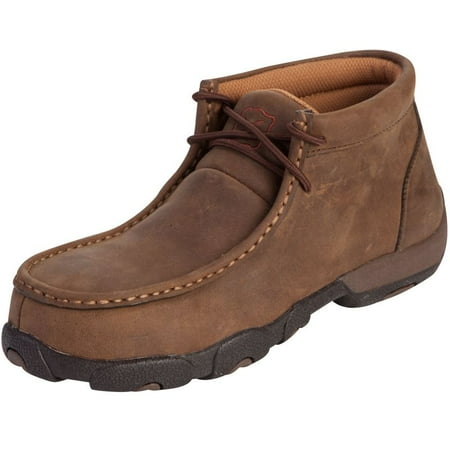 

Twisted X Ladies Driving Moccasin – Distressed Saddle Steel Toe WDMST01