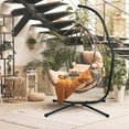 thumbnail image 3 of Aoodor Metal Chair Hammock Stand, Heavy Duty Egg Chair Stand Frame Only, Black, 3 of 12