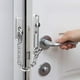 thumbnail image 3 of Cerradura de cadena de seguridad para puertas de acero inoxidable con protección cepillada cromada para puertas de entrada, hoteles y hogares, compatible con ventanas, tornillos incluidos, 3 of 6