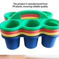 thumbnail image 3 of pitrice 6x Home Office Classroom Portable Organizer Stackable Plastic Cup Holder Basket With Handle Plastic Drink Cup Holder type+2, 3 of 6