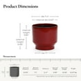thumbnail image 3 of LuxenHome Red Wine 11.4-Inch Round Ceramic Planter, 3 of 8