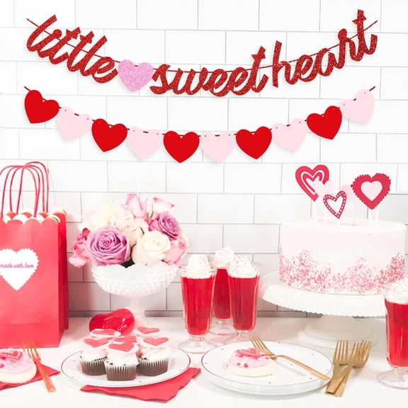Valentine's Day Sweetheart Banner Hanging Garland Party Decoration