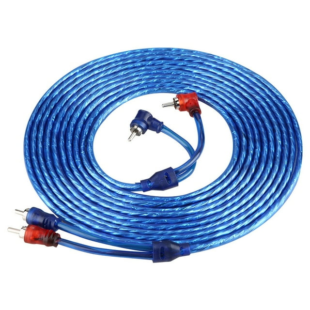 Cable de audio, cable de audio RCA transparente para automóvil de 5 metros Cable de audio RCA diseñado meticulosamente
