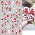 thumbnail image 3 of Pegatinas de uñas de Navidad para invierno, calcomanías 3D de copos de nieve, alce, Papá Noel, galleta, hombre, lazo, nuevo esmalte de Gel de Navidad, decoración de uñas deslizante, 2023, 3 of 4