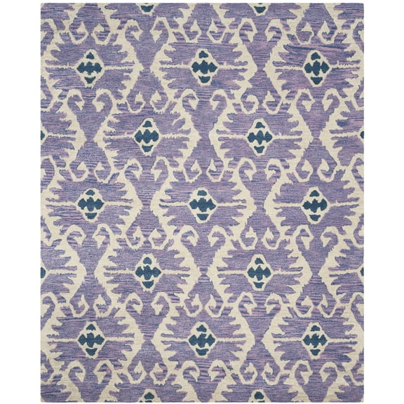 SAFAVIEH Wyndham Dzvonko Southwestern Wool Area Rug, Lavender/Ivory, 8'9" x 12'
