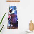 thumbnail image 5 of Bingfone Colorful Frog Among Flowers for Tie-up Apron, Unisex Waterproof and Stain-Resistant Bib Apron for Kitchen Garden Painting, 5 of 7