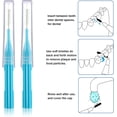 thumbnail image 3 of 100 Count Interdental Brush Set, Soft Braces Cleaner Picks with Cap, Multi Size Teeth Gap Cleaning Tool for Orthodontic Care Bridge Implant Travel Kit, 3 of 7