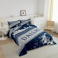 thumbnail image 3 of Erosebridal Rugby Sports Bedding Set Queen Size Dallas Comforter Set American Football Gifts for Football Fans Women Men Football City Comforter Football Duvet Set Dark Blue Room Decor, 3 of 7