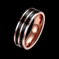 thumbnail image 2 of QQTDFG Stainless Steel Band Wedding Ring Rose Gold Plated Mens Unisex B447-7, 2 of 7