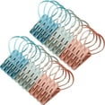 thumbnail image 1 of 24 Pack Small Mini Clothes Pins with Plastic Rope for Clothesline Cute Sturdy Clothing Closepins Blue Green Pink Chip Decoration Clips Clothes Pins, 1 of 7