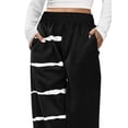 thumbnail image 3 of DYMADE Women Plus Size Casual Printed High Waist Sports Jogging Wide Legs Pants, 3 of 4