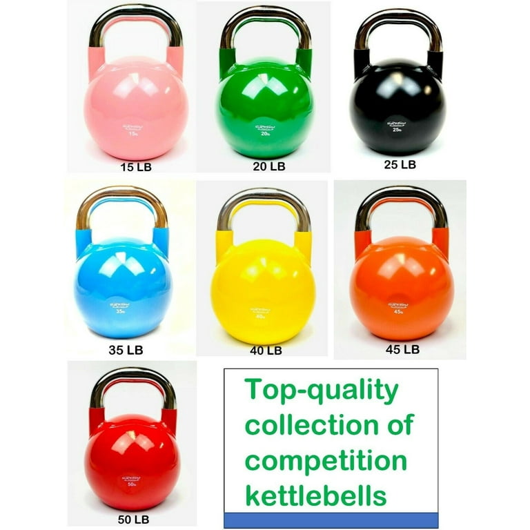 Rainforest Basics Competition Kettlebell – Professional Grade Kettlebell  for Fitness, Weightlifting, Core Training – Durable and Strong Design –  15-50