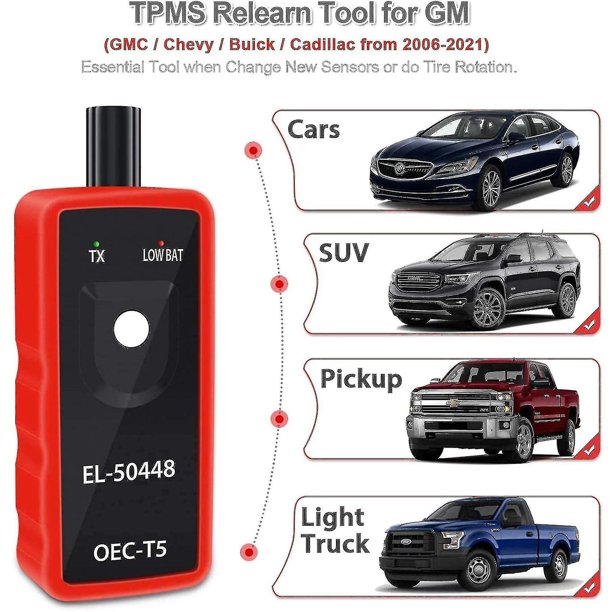 El-50448 Oec-t5 para sistema de control de presión de neumáticos Opel/gm El50448 Herramienta de reinicio de TPMS Herramienta de activación Opel El 50448