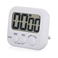 thumbnail image 2 of WASHWEPE White Digital Kitchen Timer with Large LED Display for Home Use Compact Plastic Design 99 min 59 sec, 2 of 5