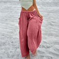 thumbnail image 1 of JUNWELL Pantalon Grand Grande Taille pour Femmes Pantalon Décontracté Ample Confortable avec Cordon de Serrage et Poches jusqu'à 65 % de Rabais, 1 of 8
