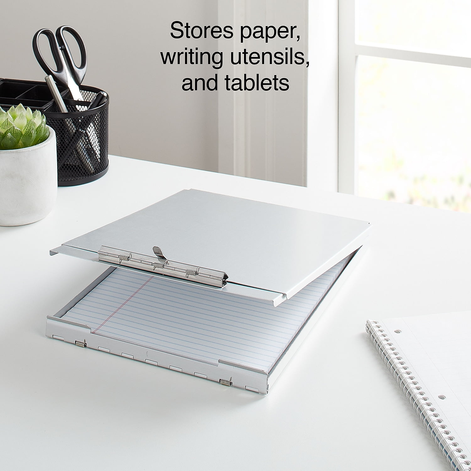 HITOUCH BUSINESS SERVICES Aluminum Storage Clipboard Silver 44401-CC