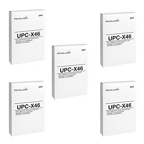 5 Packs DNP Fotolusio UPC-X46 / DNP UPCX46 Pack Couleur Imprimé