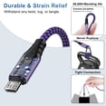 thumbnail image 6 of Android Charger Cable,Micro USB Cable 2 Pack 6FT USB A to Micro Cable with 2-Pack USB Wall Charger, KIGPOZI Fast Charging USB Plug Compatible with Samsung Galaxy S7 S6 J8 J7 Note 5,Kindle,LG (Purple), 6 of 8