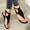 Black, variant on WIZUTIZ Thong Sandals for Women Beach Hiking Sandals Women Comfortable Sports Stretch Beach Sandals Pull-On Summer Shoes Low Heel (1"-2") Medium Solid Sandals for Lady Club Brown