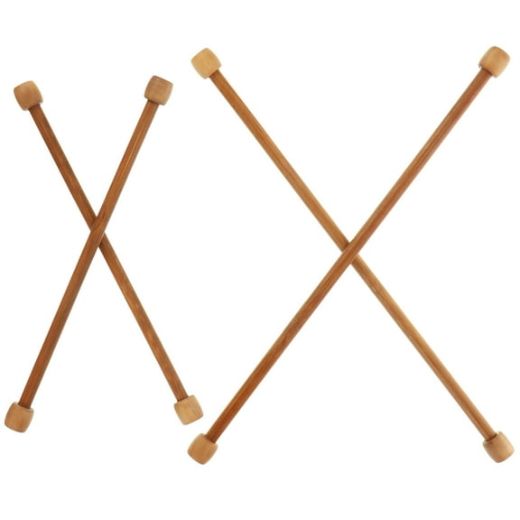 HEALEEP Chocolate Bamboo Tapestry Poles For Home Decoration 4Pcs 12X0.6In