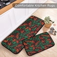thumbnail image 3 of Red Green Leaves Kitchen Mat Set of 2, Non-Slip Kitchen Rug for Floor, Waterproof Sink Carpet for Home, Office, Laundry, 3 of 6