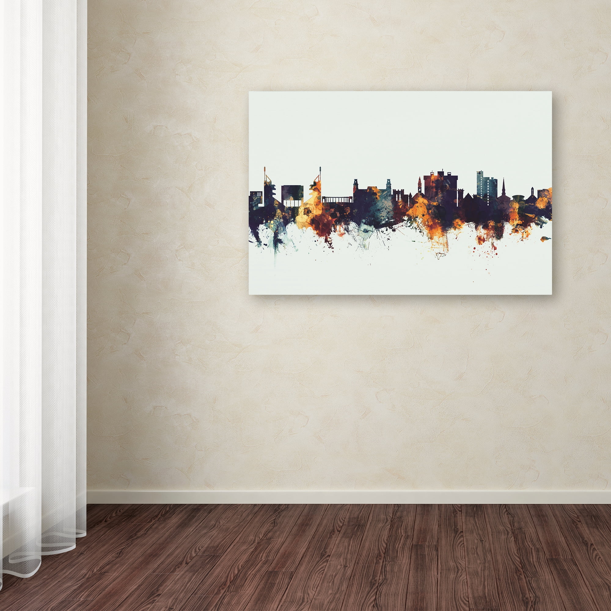 Trademark Fine Art 'Fayetteville Arkansas Skyline V' Canvas Art by Michael Tompsett