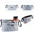 thumbnail image 4 of CM Organizador de cochecito, bolsa de pañales, paquete de accesorios para cochecito con portabebidas y bolsillos con cremallera para cochecito de bebé, carrito de compras. Se adapta a todos los cochec, 4 of 4