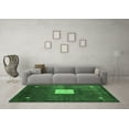 thumbnail image 3 of Ahgly Company Indoor Rectangle Abstract Emerald Green Modern Area Rugs, 2' x 5', 3 of 4