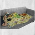 thumbnail image 6 of Birthday Soft Flannel Fleece Throw Blanket, Young Woman and Birthday Cake Table Full of Presents Butterfly, Cozy Plush for Indoor and Outdoor Use, 60" x 80", Multicolor, by Ambesonne, 6 of 6