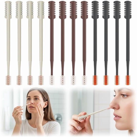 Nasal Hair Cutter, 2026 New 2-in-1 Double Sided Nose Hair Trimmer, Portable Nasal Clippers, Manual Nose Hair Remover Tool for Men and Women