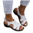 thumbnail image 3 of Kcodviy Large Size New Summer Water Sandals for Women Sandals for Women with Sandals with Rhinestones for Women Stitching Hollow Thick Soles Recovery Sandals Women and Large Size, 3 of 9