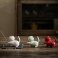 thumbnail image 3 of Lindos adornos de cerámica para fusor de incienso con forma de gatito, lindo bolígrafo para té con forma de gato, inserto de incienso creativo para interiores y hogares, 3 of 6