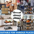 thumbnail image 2 of Service Cart, 3 Tier Heavy Duty Rolling Utility Cart Portable Trolley with Lockable Wheels, 2 of 9