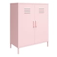 thumbnail image 1 of Novogratz Cache 2 Door Metal Locker Storage Cabinet, Bashful Pink, 1 of 9