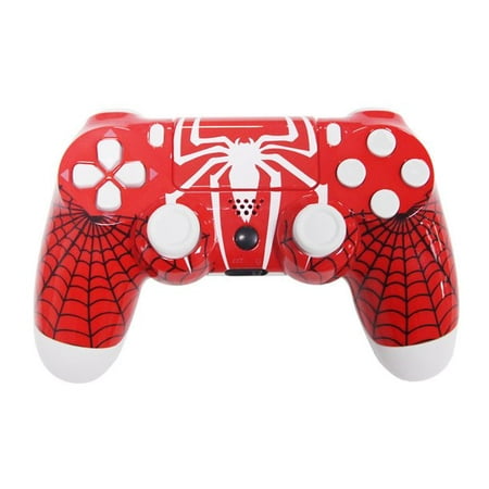SPBPQY Wireless Game Controller for PS4, Game Controllers Compatible with PS4 Red Spider