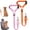 Pink+Orange, variant on 2 Pack Dog Car Seat Belt, 2026 New Adjustable Car Headrest Restrain Nylon Pet Safety Leash, 2 in 1 Durable Car Harness for Dogs (A)
