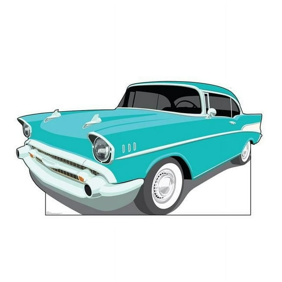 41 x 76 in. 50s Car Cardboard Cutout Standup