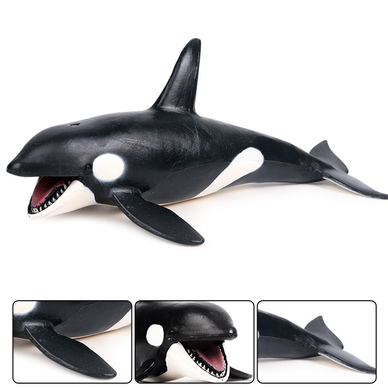 Detailed Hand Painted Realistic LARGE 6" Killer Whale PVC Plastic Figure 