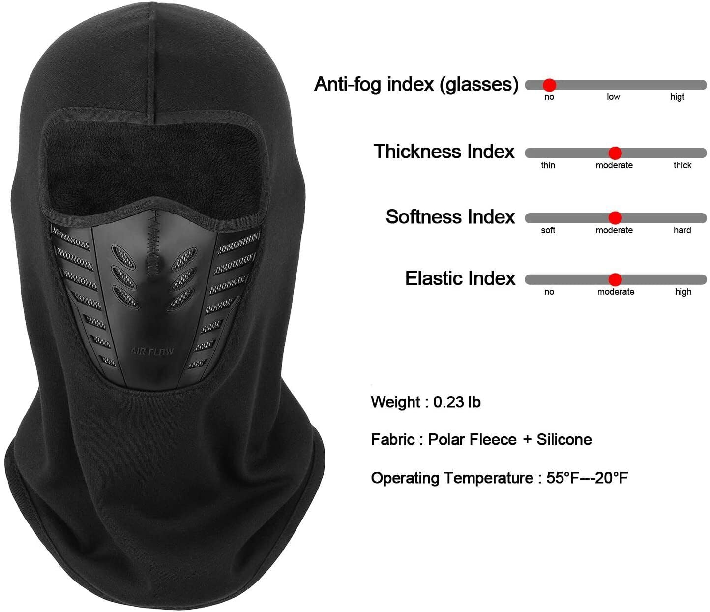 帽子 flexwitme yokosuka BALACLAVA VELAI Balaclava Fleece Ski Mask for Men Women Winter Face