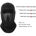 thumbnail image 7 of Men Cold Weather Windproof Fleece Ski Ninja Mask Winter Balaclava Full Face Neck Mask Aviator Trooper Trapper Hat Motorcycle Ear Flap Cap Black, 7 of 7