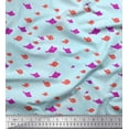thumbnail image 1 of Soimoi Velvet Fabric Bubbles & Fish Ocean Print Fabric by Yard 58 Inch Wide, 1 of 1